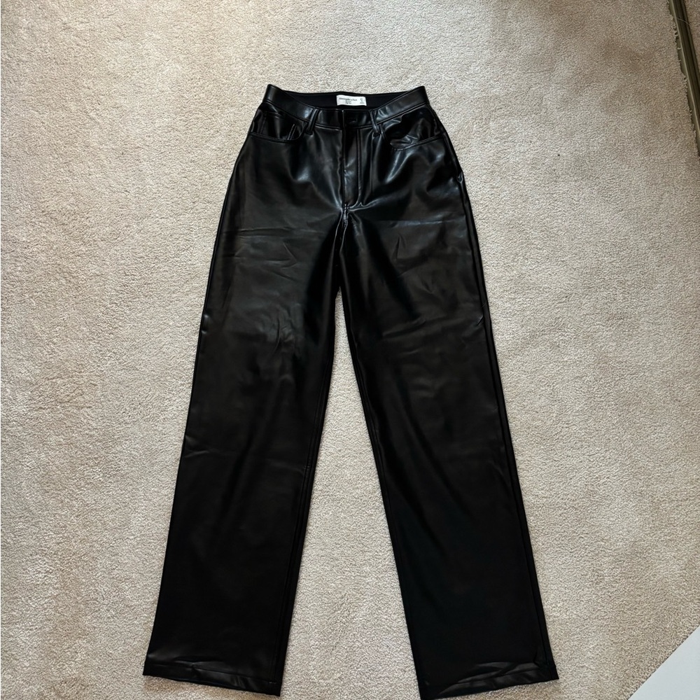 Abercrombie & Fitch Black Leather Pants